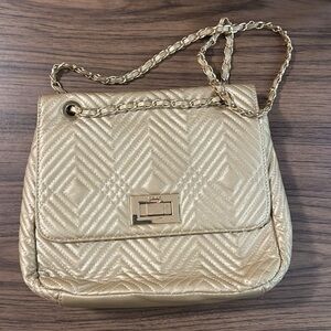 Elegant Gold Quilted Women's Bag